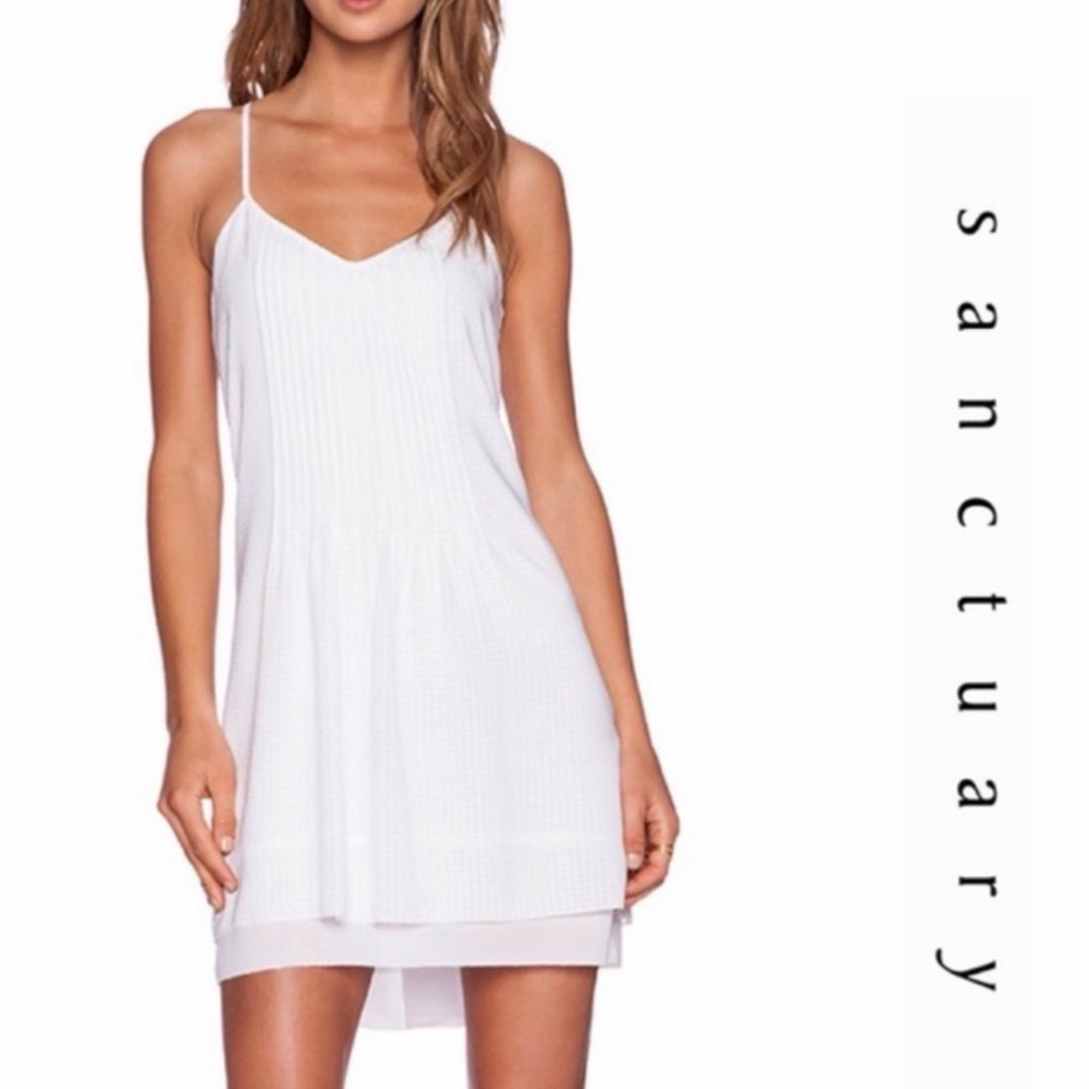 Sanctuary White Textured Spaghetti-Strap Slip